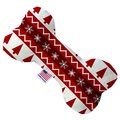 Mirage Pet Products Red Classic Christmas 6 in. Stuffing Free Bone Dog Toy 1310-SFTYBN6